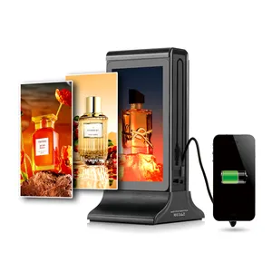 Affichage numérique publicité wifi Menu titulaire banque d'alimentation restaurant table chargeur de téléphone portable station de charge pour café