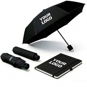 Parapluies promotionnels personnalisés pliables 3 volets avec logo pour cadeaux d'affaires, portables, de voyage, protection UV, vente en gros - Product Image 1