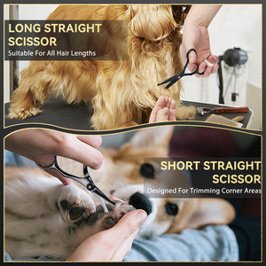 Nobleza professionale 6-in-1 440c 440C taglio capelli tondi forbici per cani per toelettatura e parrucchiere animali - Product Image 4