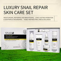 2026 Tiktok Amz NOUVEAU Kit de soin de la peau anti-âge hydratant naturel de luxe à base de mucine d'escargot en 6 pièces pour peaux sèches, coffret cadeau