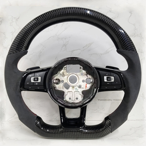 Housse de <span class=keywords><strong>volant</strong></span> en cuir à 3 branches pour VW Golf 4-8 GTI Polo <span class=keywords><strong>Scirocco</strong></span> Passat Golf R - Product Image 6