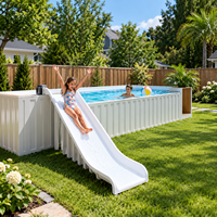 Toboggan aquatique commercial en fibre de verre pour piscine, équipement de glisse aquatique extérieur pour hôtel, complexe hôtelier, parc, aire de jeux