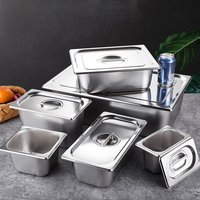 FDA-Zertifizierter 304 Edelstahl GN-Behälter Isolierter Fast-Food-Behälter für Hotel-Restaurant-Buffet zur Küchenlagerung