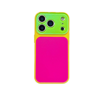 Coque de téléphone Color Block pour iPhone 17 Pro Max 16 15 14, protection antichoc couleur bonbon avec protection d'appareil photo, coque en acrylique couleur bonbon
