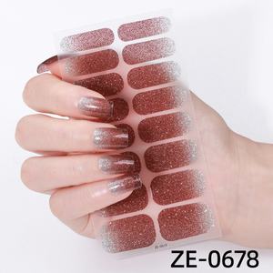 Vente en gros Qualité Salon Non-toxique Oeil <span class=keywords><strong>de</strong></span> Chat Gradient Brillant Paillettes Nail Art Autocollants Étanches Ongles Wraps pour <span class=keywords><strong>Manucure</strong></span> - Product Image 3