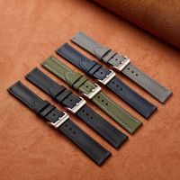 Bracelets de montre en toile et cuir souples et durables de 18 mm, 19 mm, 20 mm, 21 mm, 22 mm, 23 mm, 24 mm avec barrettes à ressort