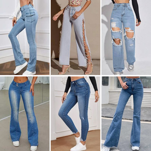 Liquidation d'usine 2024 : Jean Bootcut <span class=keywords><strong>Femme</strong></span> Tendance Décontracté en Denim Extensible Respirant <span class=keywords><strong>Coupe</strong></span> Slim avec Trous Mixtes - Meilleures Ventes - Product Image 4
