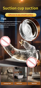 Weicher Transparenter Erwachsenen-Sexspielzeug Stoßender Wasserdichter IPX7 Jelly-<span class=keywords><strong>Dildo</strong></span> Große Größe für Frauen Großer Naturkautschuk-<span class=keywords><strong>Dildo</strong></span> für Frauen - Product Image 3