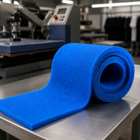 Feuille de mousse de silicone à cellules ouvertes SHB-20-10, densité 200 kg/m³, épaisseur 10 mm, bleue, pour table de presse à chaud et repassage, fabriquée en Chine