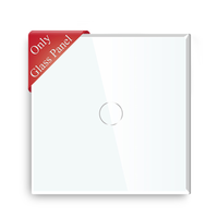 Mvava Plaque Frontale Murale Tactile en Verre Noir Or Gris Blanc pour Interrupteur Intelligent, Sans Touches de Fonction