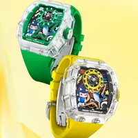 Reloj Mecánico Automático Mark Fairwhale Ocean Adventure para Hombre, Correa de Goma, Resistente al Agua, Luminoso, Material Luminiscente FW-6790