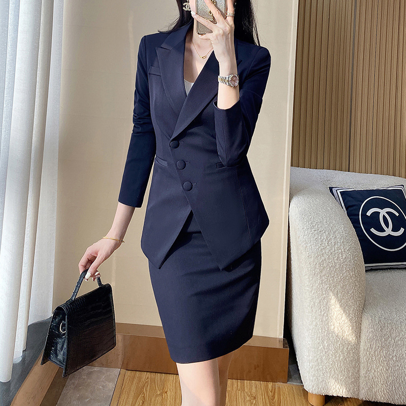 Navy blue suit