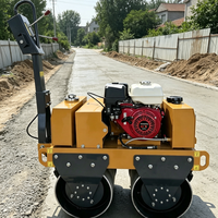 Petit rouleau compresseur vibrant de 1 tonne avec poignée pliable pour un rangement facile dans le caisson d'un camion