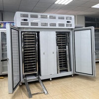 Congélateur à chocs super rapide en acier inoxydable avec chariots, congélateur à plaques avec composants moteurs