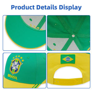 หมวกเบสบอลปักโลโก้ทีมฟุตบอลบราซิล ฟุตบอลโลก 2026 แบบคลาสสิก ปรับขนาดได้ ใส่ได้ทั้งชายและหญิง เหมาะสำหรับกิจกรรมกลางแจ้ง - Product Image 2