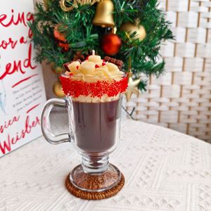 Bougie parfumée de Noël artisanale créative, flocon de neige, sapin de Noël, gobelet en verre, décoration de la maison, cadeau de fête, souvenir de fête - Product Image 5