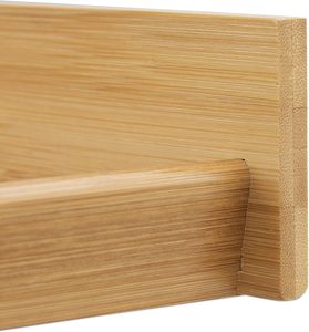 Plateau à documents en bois, plateau à papier DIN A4, <span class=keywords><strong>bureau</strong></span>, plat, plateau à lettres, aspect bambou, 25 x 33 cm, naturel, lot de 1 - Product Image 6