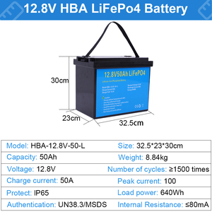 แบตเตอรี่ลิเธียมไอรอนฟอสเฟต Cycle Durable 12.8V 50Ah โมดูลแบตเตอรี่ลิเธียมแบบ Deep Cycle ความจุสูง สำหรับสำรองไฟบ้านด้วยพลังงานแสงอาทิตย์ - Product Image 4