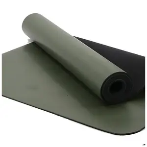 5Mm Luxe Antislip Zwarte Natuurlijke Pu Rubber Yoga Mat Persoonlijke Verpakking Op Maat Ontworpen Zijden Bedrukte Workout