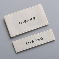 Étiquettes de luxe XBL pliables pour vêtements, étiquettes en satin, étiquettes tissées en coton pour col, étiquettes de vêtements