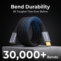 Câble d'extension USB-C, transfert de données 10 Gbps et charge rapide 100 W, cordon mâle vers femelle de type C pour PSVR2, MacBook Air, iPad Pro