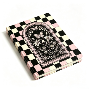 Diario A5 Personalizzato con Copertina Rigida, Quaderno a Scacchi <span class=keywords><strong>Rosa</strong></span> e Nero, Stile Vintage Dark Academia, Ideale come Regalo - Product Image 6