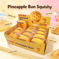 Jouet à presser souple en TPR, en forme de bloc de pâte à modeler, motif pain d'ananas croustillant, à remontée lente, simulation alimentaire, jouet anti-stress et fantaisie pour adultes