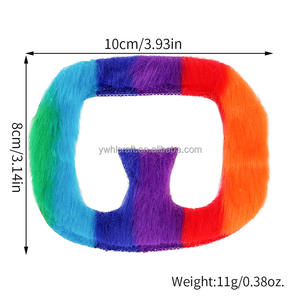 Bigote de Peluche Fluorescente para Fiesta de Disfraces HLC, Bigote LGBTQ para Desfile de Trébol, <span class=keywords><strong>Disfraz</strong></span>, Fiesta de San Patricio, Decoración de Bigote Falso - Product Image 3