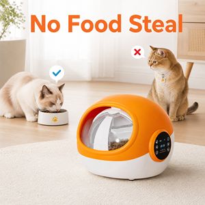 Distributeur automatique de croquettes pour <span class=keywords><strong>chat</strong></span> avec microchip anti-pincement et rebond automatique, verrouillage de sécurité enfant, double alimentation, enregistrement vocal personnalisé - Product Image 5