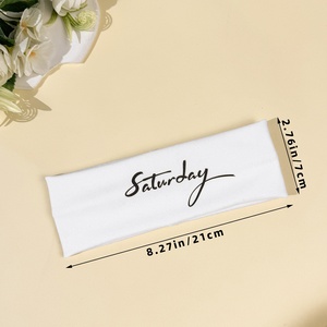 Diadema Elástica Estilo Europeo Americano Vintage con Estampado de Letras para Deportes, Yoga, Bodas y Otras Ocasiones - Diadema Creativa y Moderna - Product Image 4