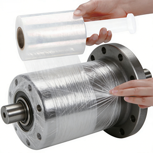 Mini Clear Industrial <b>Stretch</b> <b>Wrap</b> Film with Handle, Thick Self-Adhering <b>Stretch</b> <b>Wrap</b> - Product Image 1