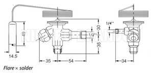 Vannes thermostatiques d'expansion thermique TEX2 TEZ2 TEN2 TES2 TX2 TS2 TZ2 TN2 pour réfrigérants <span class=keywords><strong>R22</strong></span> R407C R134a R404A R507 R12 - Product Image 4