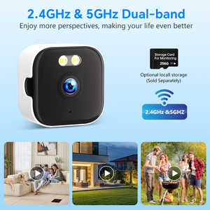 Caméra <span class=keywords><strong>WiFi</strong></span> adhésive pour fenêtre, 2K Full HD, <span class=keywords><strong>surveillance</strong></span> intérieure/extérieure pour bébé/animal, vision nocturne couleur, détection de mouvement, audio bidirectionnel - Product Image 4