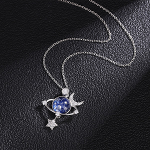 Collar <span class=keywords><strong>de</strong></span> Lujo Ligero con Colgante <span class=keywords><strong>de</strong></span> Estrella, <span class=keywords><strong>Luna</strong></span>, Zirconia, Espacio, Universo y Planeta, Collar <span class=keywords><strong>de</strong></span> Tierra para Hija - Product Image 4