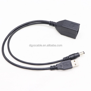 24V 12V Power <span class=keywords><strong>USB</strong></span> 8Pin Conector hembra a <span class=keywords><strong>Usb</strong></span> 2,0 macho + dc5.5 * 2,5 macho Cable negro 300mm - Product Image 2