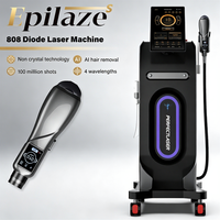 Machine d'épilation au laser à diode Perfectlaser, système intelligent, 4 ondes, tous types de peau, épilation permanente indolore, noire/grise