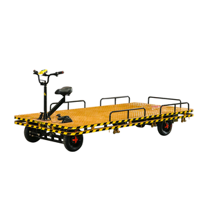 รถเข็นไฟฟ้าแบบพื้นเรียบพร้อมดิสก์เบรกสี่ล้อ สำหรับขนส่งสินค้า แบตเตอรี่ปรับแต่งได้ OEM เหล็กกล้าสำหรับงานหนัก - Product Image 2