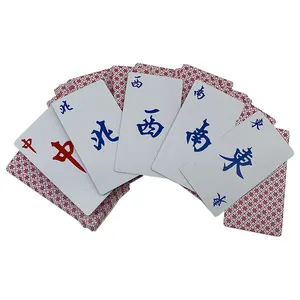 Aangepaste Reis Papier Mahjong Tegels Speelkaarten Poker Game Fabriek Ontwerp Afdrukken Chinese Mahjong Tegels Pokerkaart