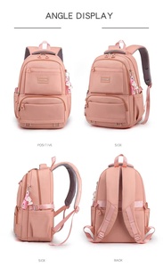 Factory-Issued Waterproof Laptop <b>Backpack</b> with Geometric Pattern String Closure Junior High School Girl <b>Student</b> School <b>Backpack</b> - Product Image 2