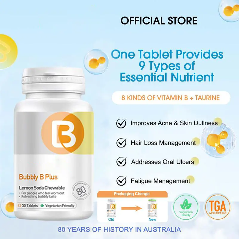 Tiktok Venda quente de vitaminas B bolha comprimidos mastigáveis com Metil B12 e Metil folato