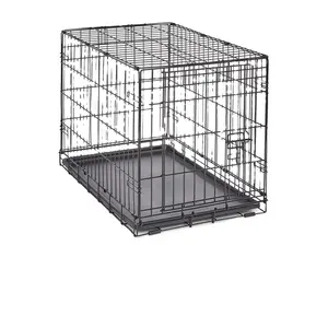 批发重型小动物笼室内便携式宠物游戏围栏双可堆叠家具金属丝狗箱