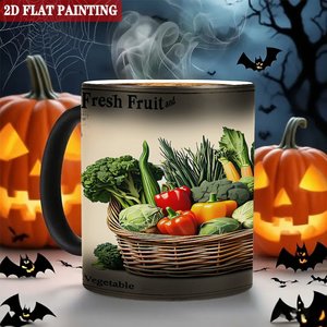 Interactive Hot Drink Magic Mug 11oz Frosted Black <b>Ceramic</b> Heat Changing Color <b>Cup</b> - Product Image 6