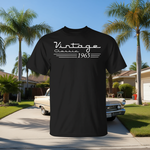 T-shirt vintage classique 1963, cadeau de 62e anniversaire pour hommes et femmes, taille adulte unisexe - Product Image 3