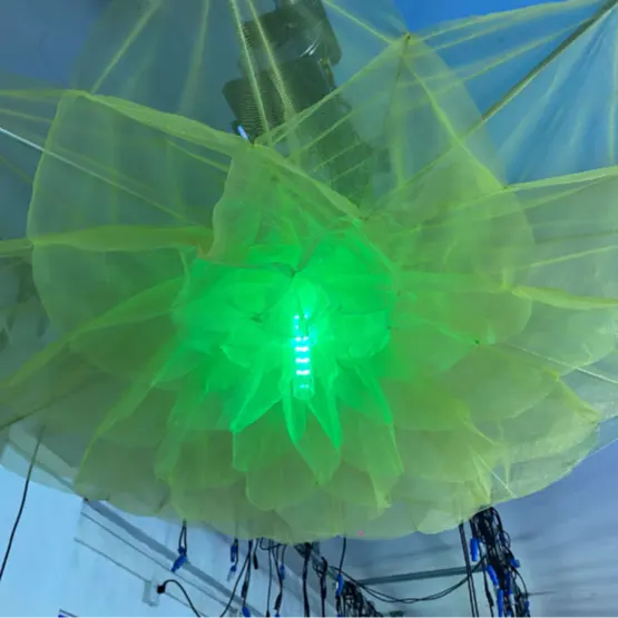 Konser opera performans mekan için yeni sahne kinetik şemsiye lamba dinamik sanat lamba çiçek motor aydınlatma