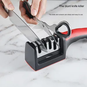 Afilador <span class=keywords><strong>de</strong></span> <span class=keywords><strong>Cuchillos</strong></span> <span class=keywords><strong>de</strong></span> Cocina Portátil, <span class=keywords><strong>Manual</strong></span>, <span class=keywords><strong>de</strong></span> Acero Inoxidable y Cerámica, Doble Cara, Grano 1000, Ecológico, en Oferta - Product Image 4