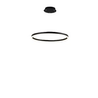 Lampu Gantung LED Minimalis Bulat Alu, Dapat Diredupkan, Tinggi Dapat Disesuaikan, Warna Hitam, untuk Dekorasi Rumah dan Hotel
