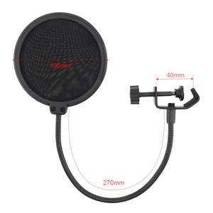 Radio <span class=keywords><strong>Video</strong></span> Micrófono MIc Pop Filtro para <span class=keywords><strong>RODE</strong></span> TASCAM Studio A prueba de viento - Product Image 3