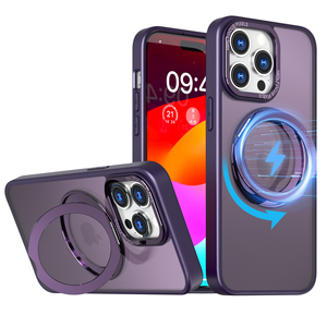Leyi nuovi prodotti 2023 custodia antiurto <span class=keywords><strong>viola</strong></span> custodia magnetica invisibile custodia per telefono opaca traslucida per <span class=keywords><strong>iphone</strong></span> 15 <span class=keywords><strong>14</strong></span> <span class=keywords><strong>pro</strong></span> max - Product Image 1