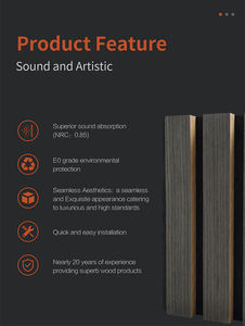 Panneau acoustique en lattes de bois WINEGO, durabilité accrue, panneaux muraux en lattes de bois, protection UV, panneau acoustique en lattes de bois - Product Image 6