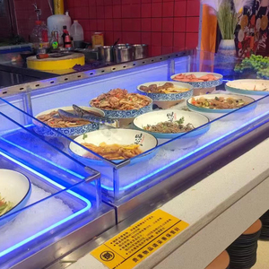 Khách sạn nhà hàng tự chọn hải sản trực tiếp làm mát bằng thép không gỉ hiển thị mát thương mại sử dụng uống bia cá hồi yusheng Sashimi - Product Image 6